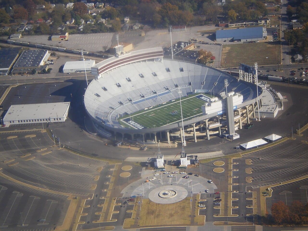 Simmons Bank Liberty Stadium aerial view